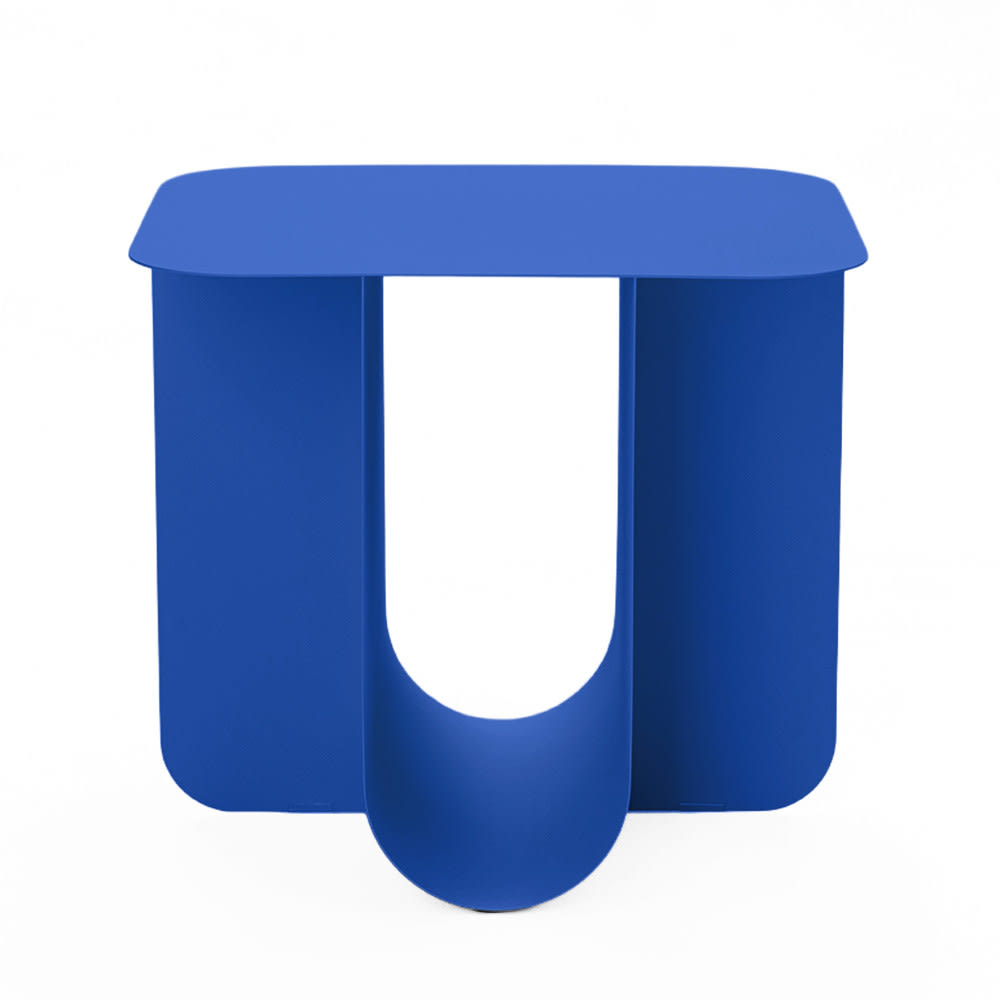 Blum - Table d'appoint en métal 45x40cm - Bleu