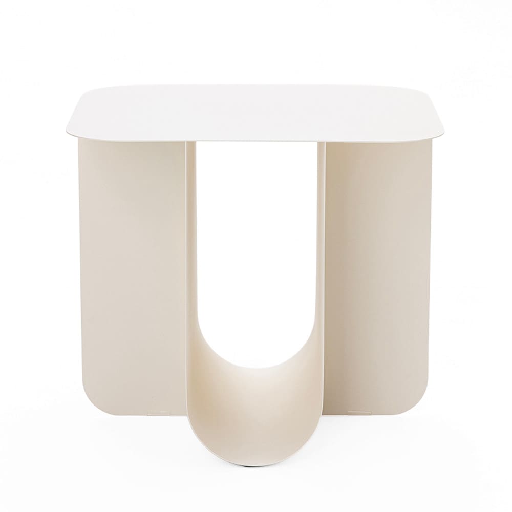 Blum - Table d'appoint en métal 45x40cm - Beige