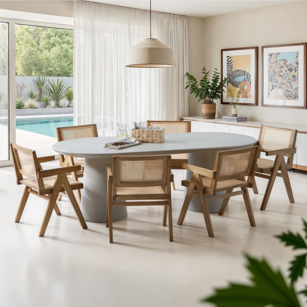 Lot 2 Chaises De Salle À Manger Cannage Viennois Boho Chêne Clair