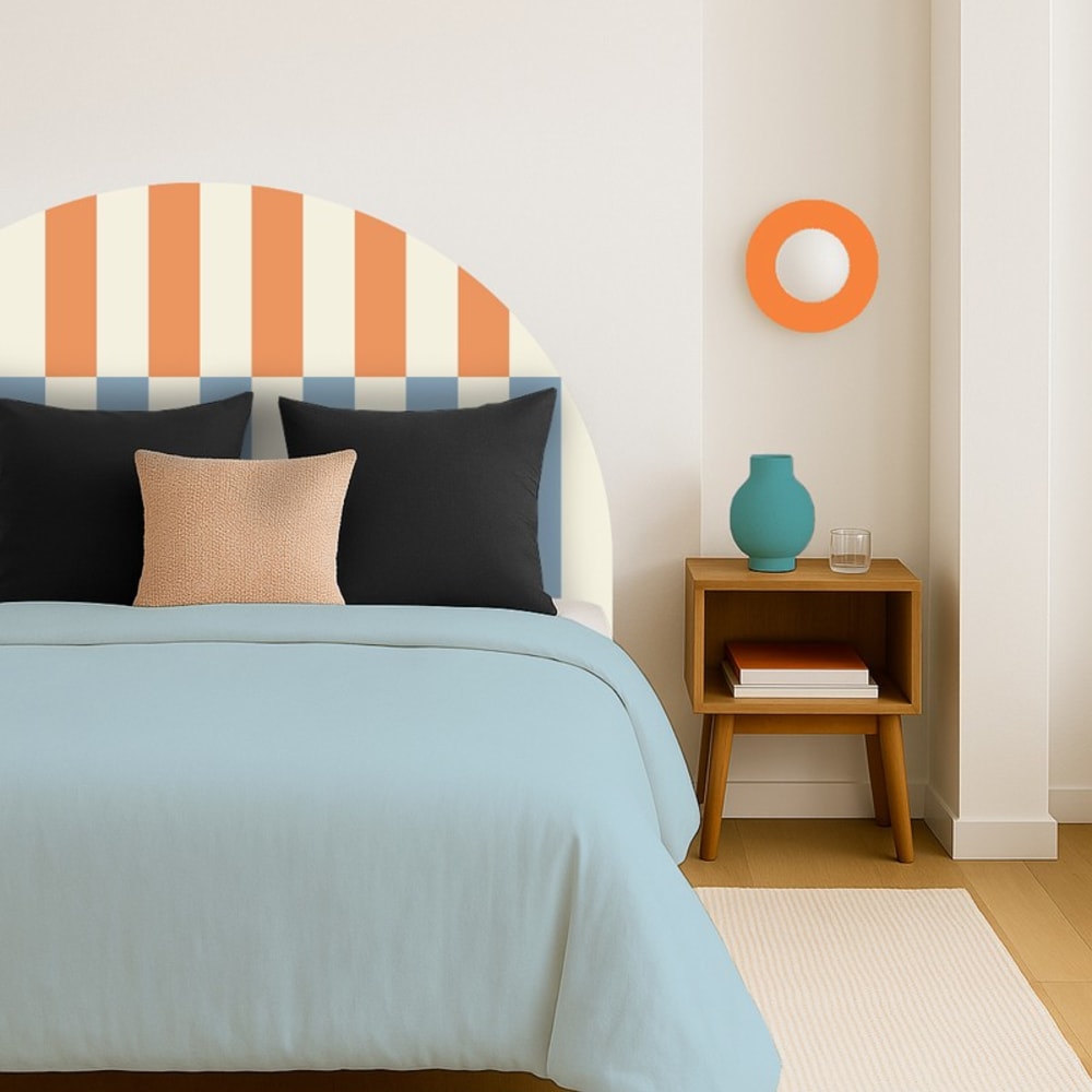 Tête de lit - Rythmo - intissé 225g/m² - pré-encollé - Orange - 110x180cm