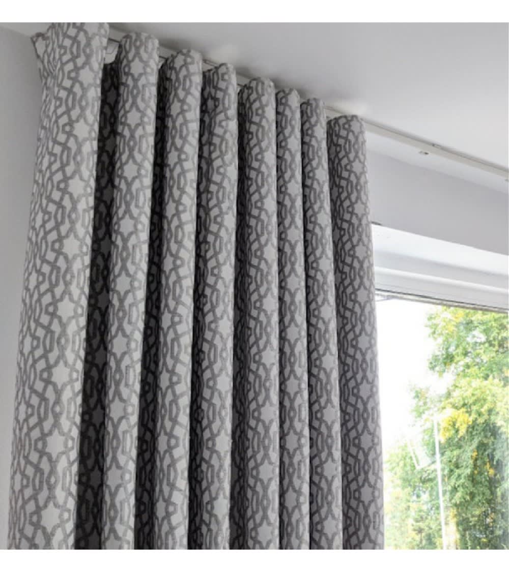 Tringle rail pour rideau effet vague ouverture à gauche l. 4.50 m bl