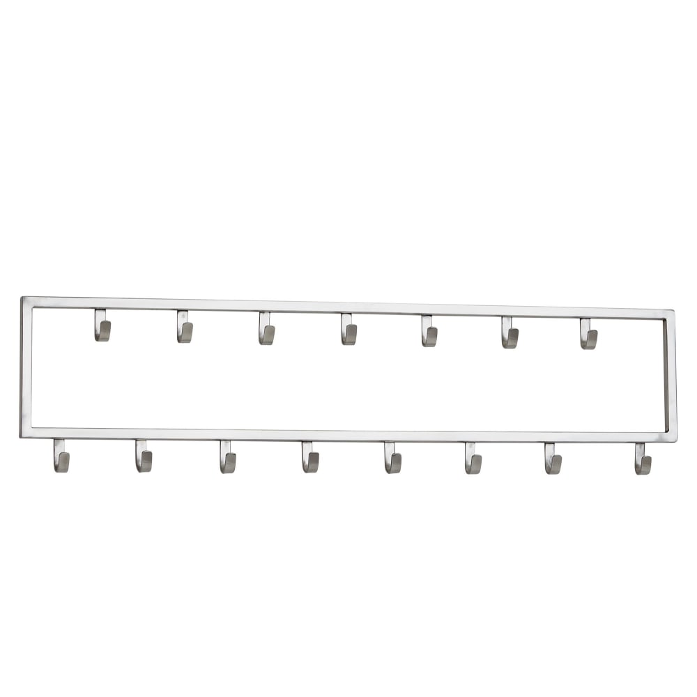 Porte Manteau Mural Metal Argent Acier Patere Murale Moderne Entree FineBuy