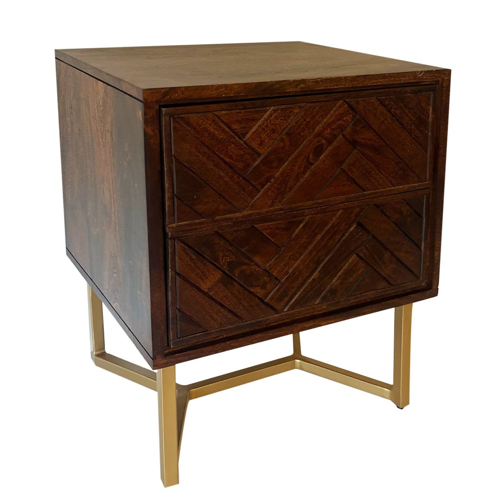 Finebuy Table De Chevet Console De Nuit Lit Sommier Tapissier Bois Massif 57 Cm