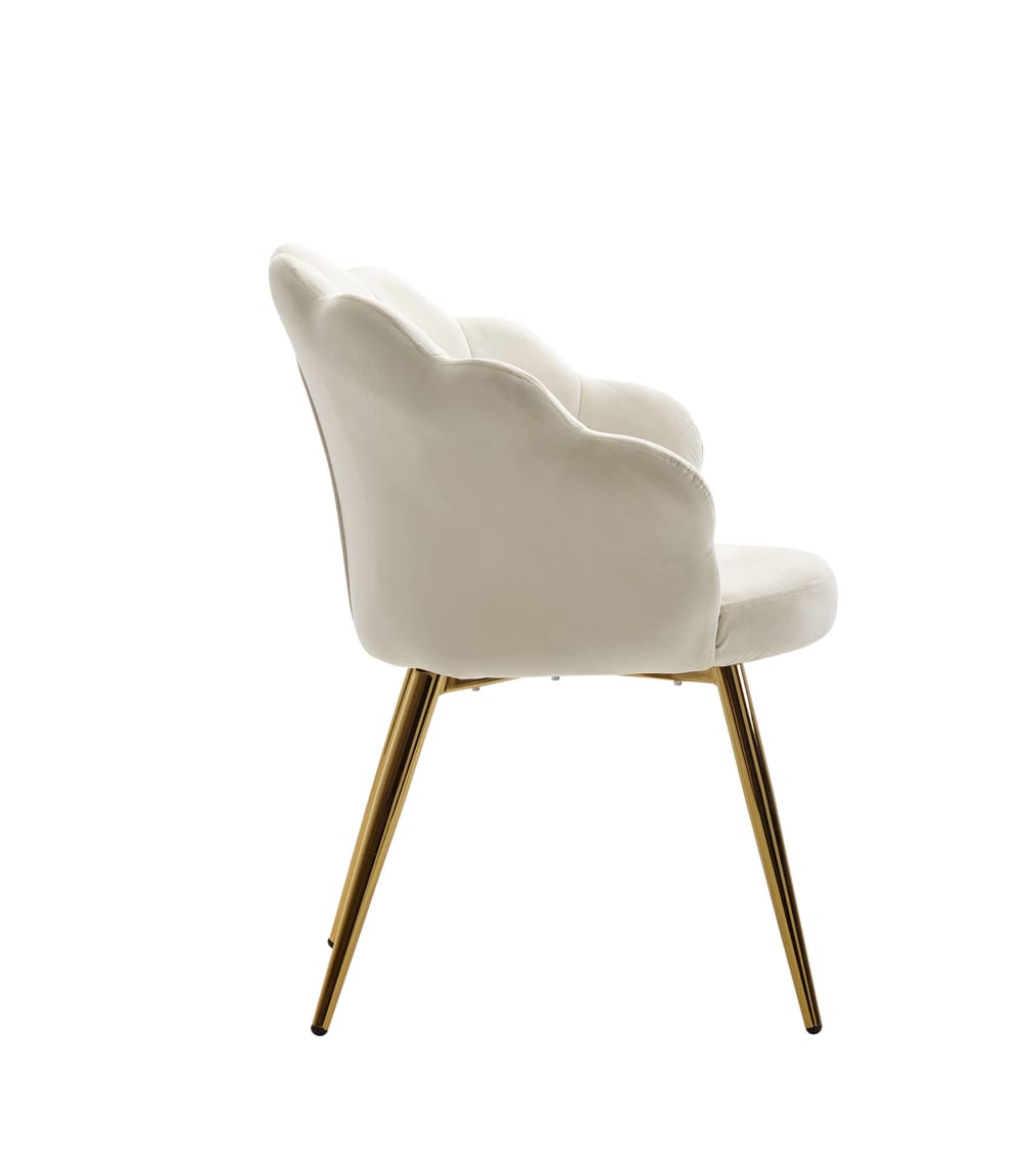 Chaise de Cuisine Velours Fauteuil Coque Rembourrée Confortable Moderne FineBuy