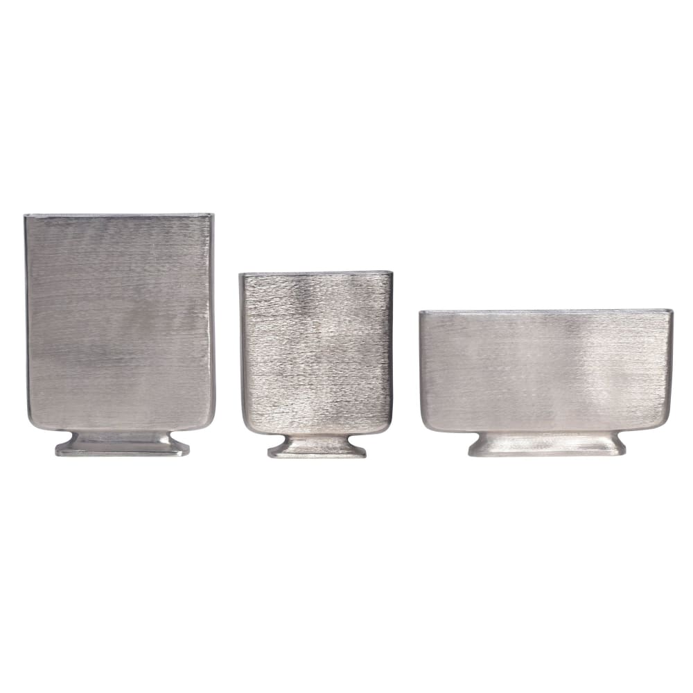 Finebuy Vase Décorative Lot De 3 Aluminium Fleurs Décoration Intérieure Moderne