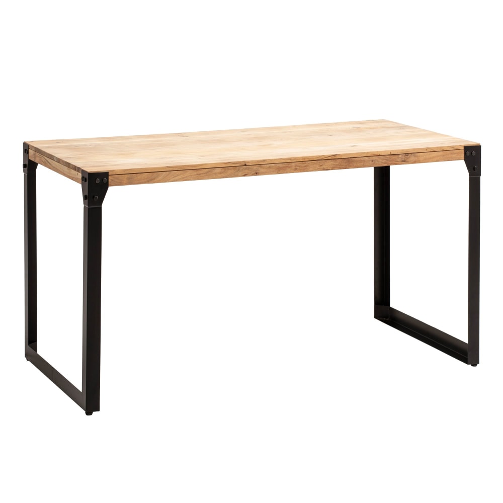 Finebuy Table De Salle À Manger 120 Cm Bois Massif Métal Industriel Cuisine
