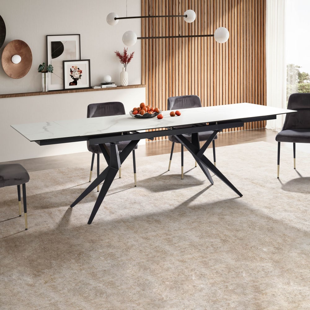 Finebuy Table De Salle À Manger 180 - 260 Cm Extensible Céramique Grande Moderne