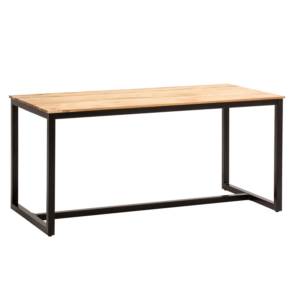 Finebuy Table De Salle À Manger Bois Massif Métal Cuisine Grande Rectangulaire