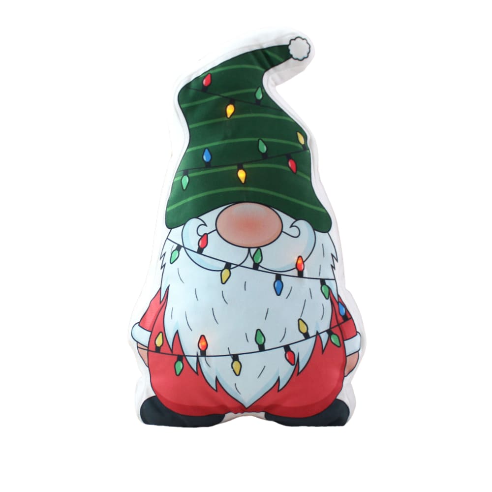 Coussin lumineux led noël 3d 40 x 23 cm - 100 % polyester - 40x23cm - Blanc