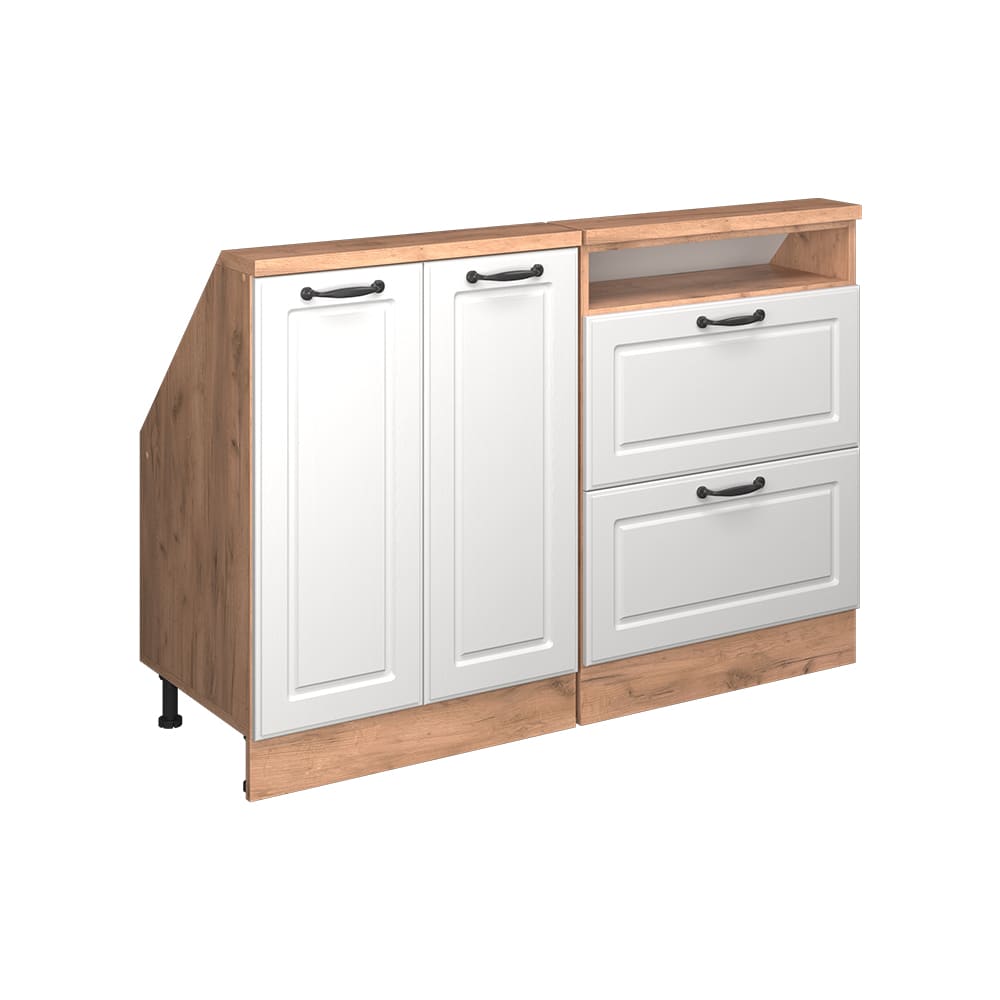 Ensembles de rangement sous pente lot de 2 blanc campagnard 120x81.6