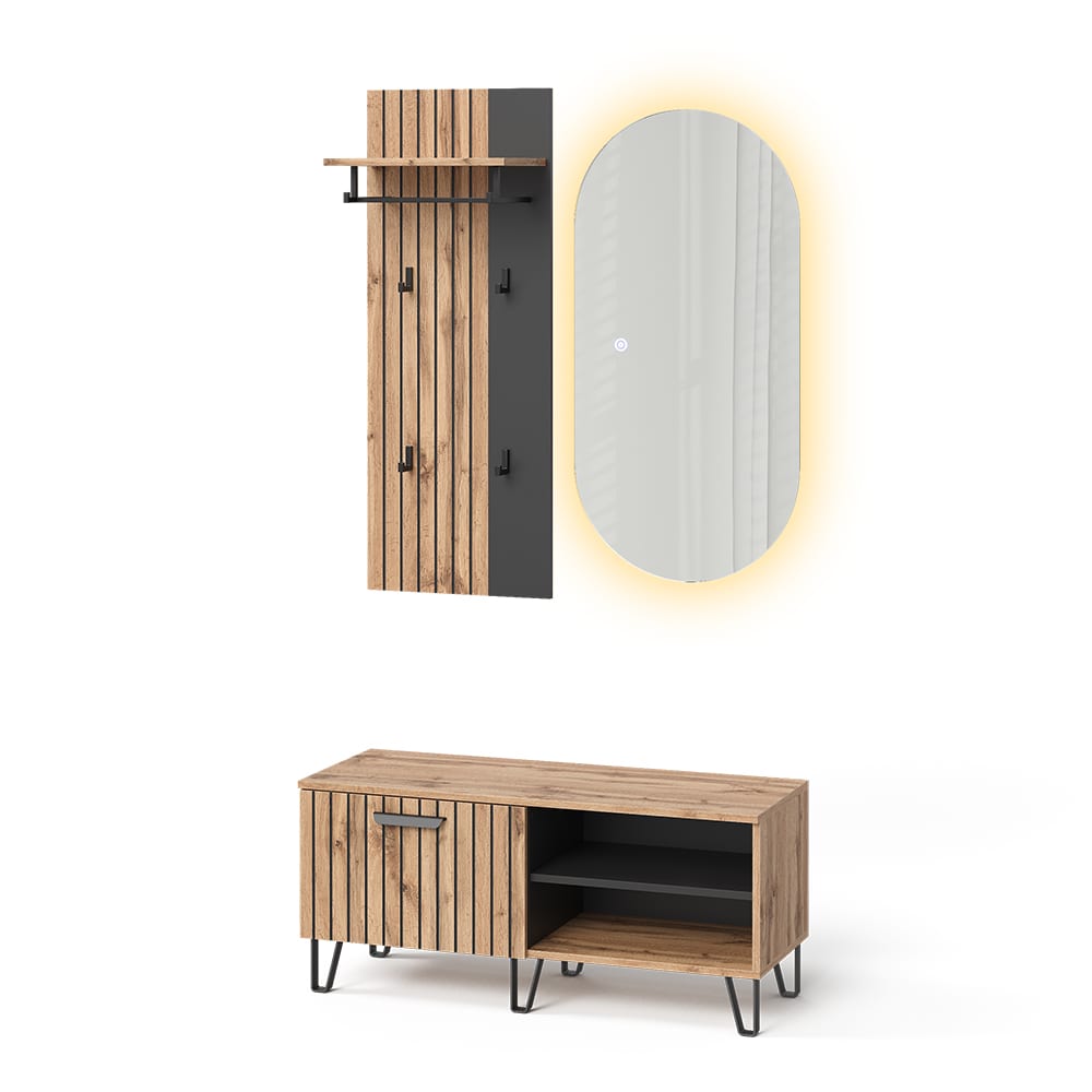 Vicco Vestiaire Chêne Wotan 43x110cm 3 pièces