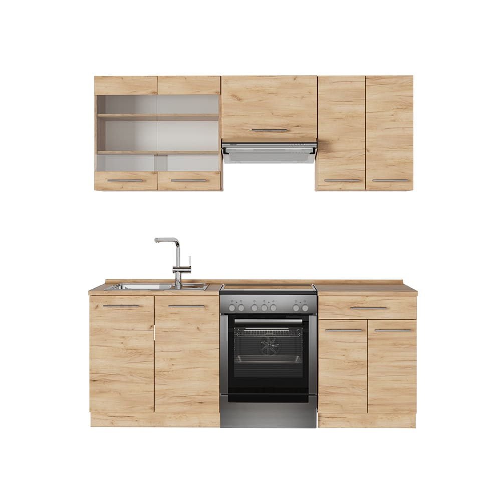 Vicco Cuisine Chêne de force doré 200cm sans PT