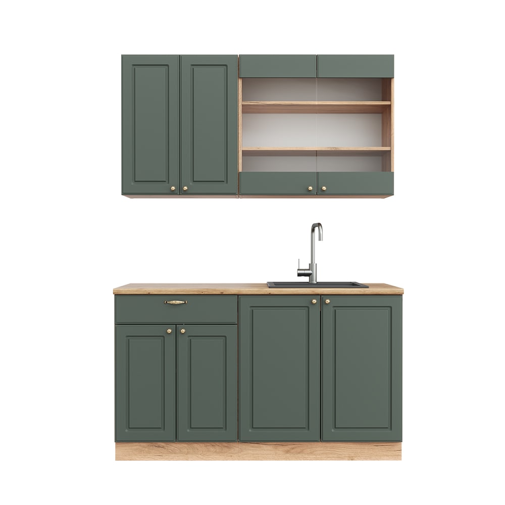 Vicco Cuisine Chêne vert et or/chêne doré 140cm, PT Chêne