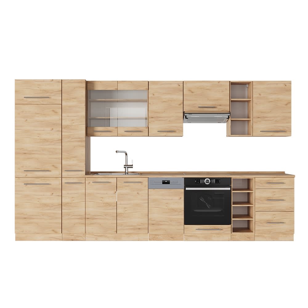 Vicco Cuisine Chêne de force doré 355cm, PT Chêne