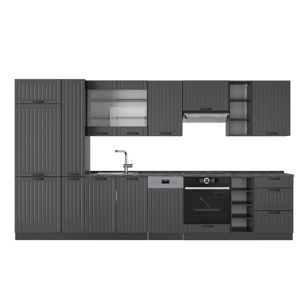 Vicco Cuisine Gris foncé 355cm, PT Anthracite