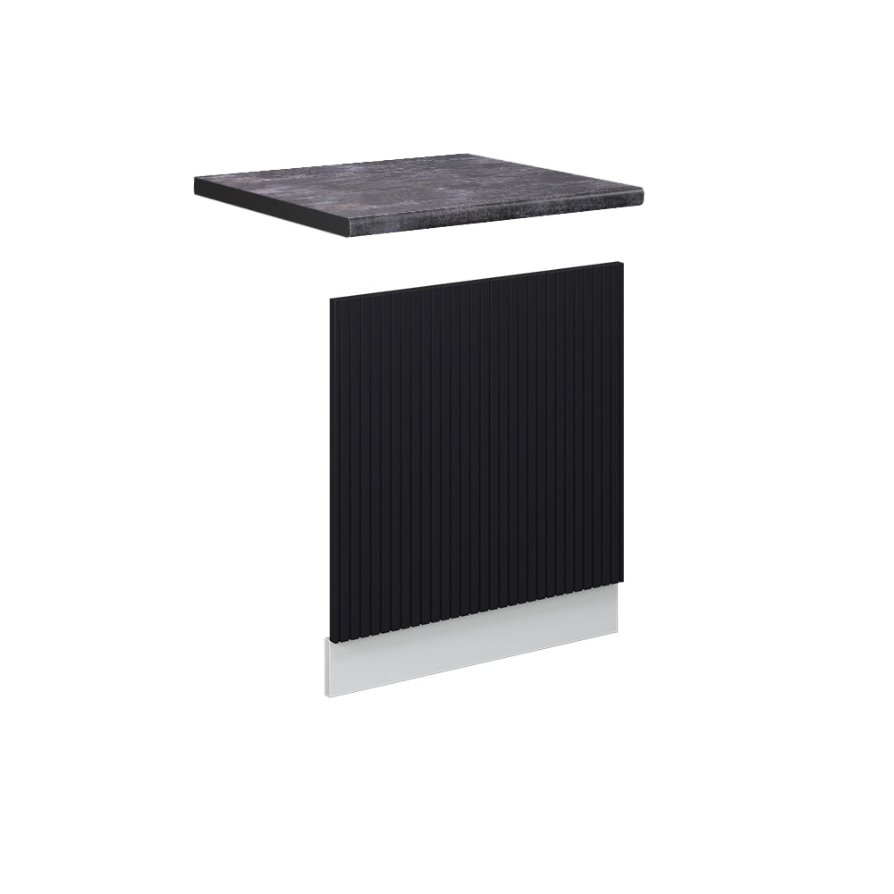 Vicco Façade Noir rayé 60cm, PT Anthracite
