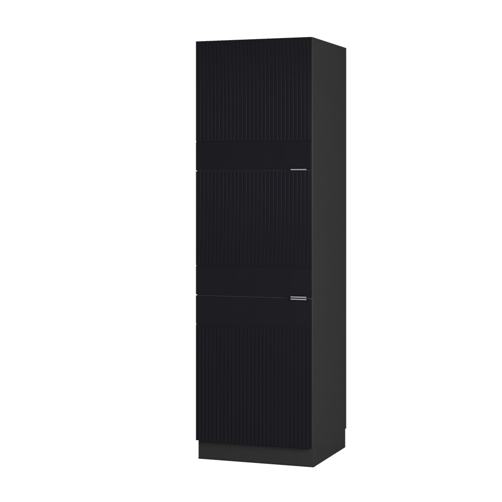 Armoire haute noir rayé/anthracite 60x206.8cm