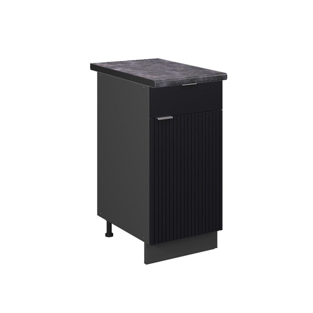 Vicco Meuble cuisine Noir rayé 40cm, PT Anthracite