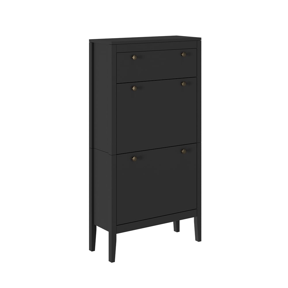 Vicco Armoire à chaussures Noir 60x115cm