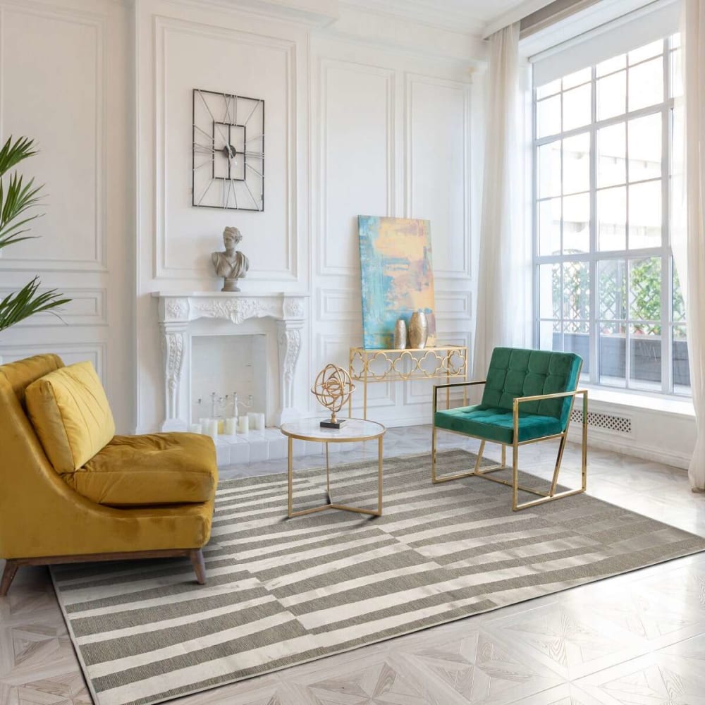 Tapis à relief moderne gris 120x160