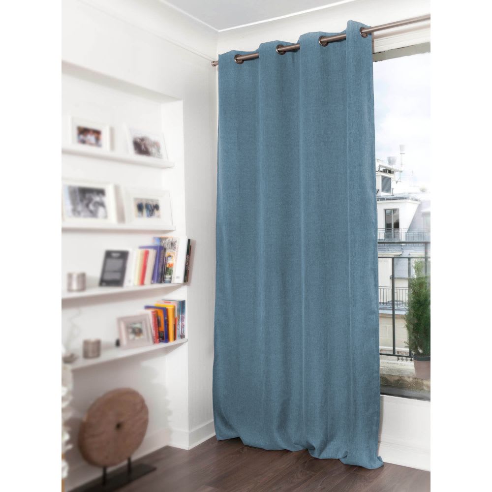 Rideau thermique occultant Oeillets Bleu MC56 130L x 260H
