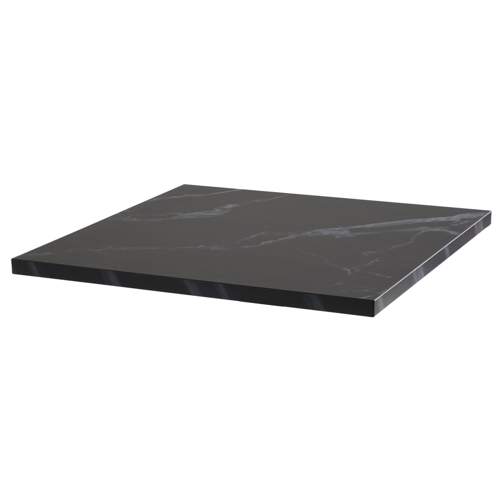 Plateau de table carré stratifié 60 x 60 cm marbre noir Oviala
