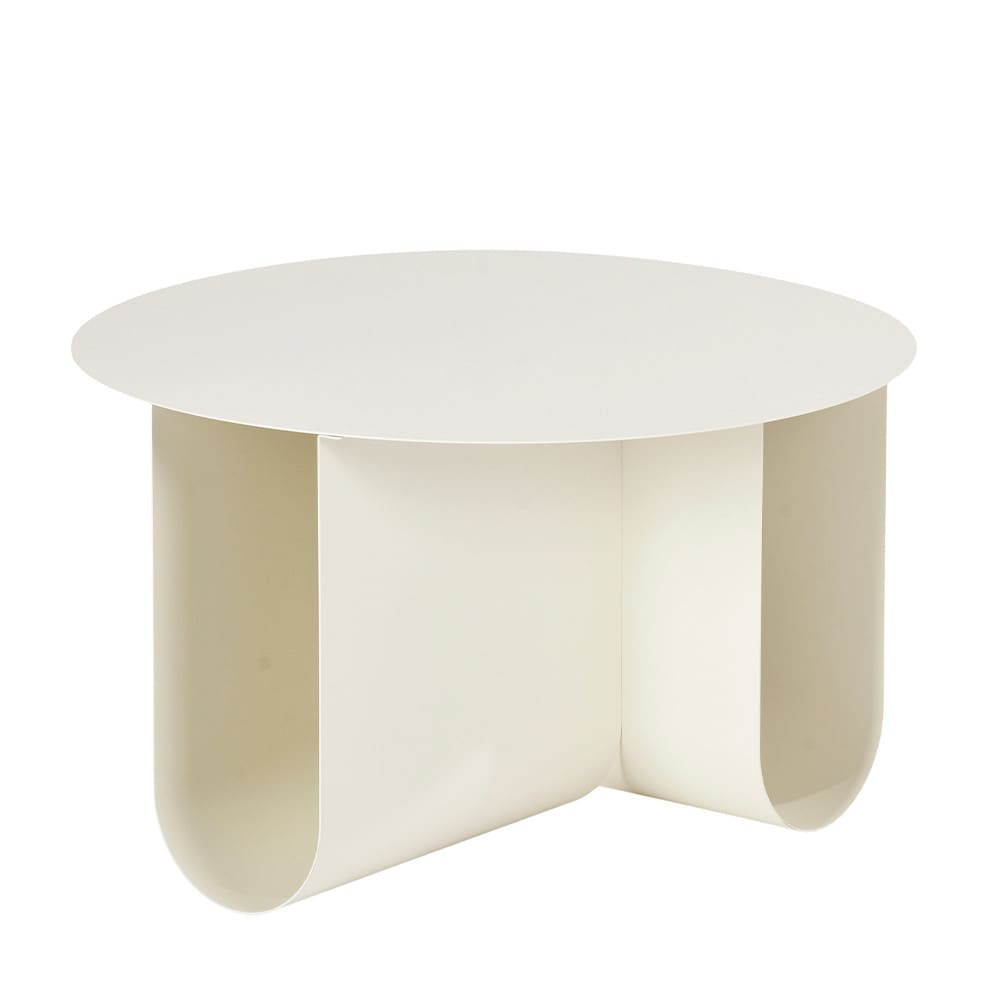 Blum - Table basse ronde en métal diam.60cm - Beige