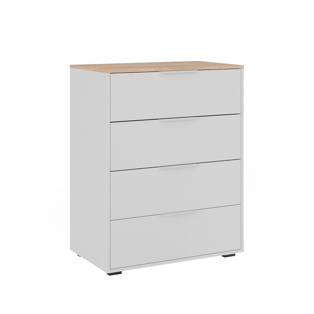 Vicco Sideboard Blanc/Sonoma 30x83.6cm avec 4x tiroir