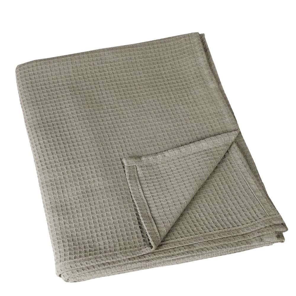 Plaid en nid d'abeille coton gris foncé 125x180 cm