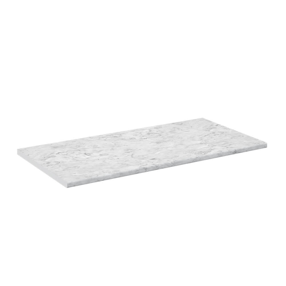 Plan de travail cuisine, blanc/marbre 120 x 2.8cm