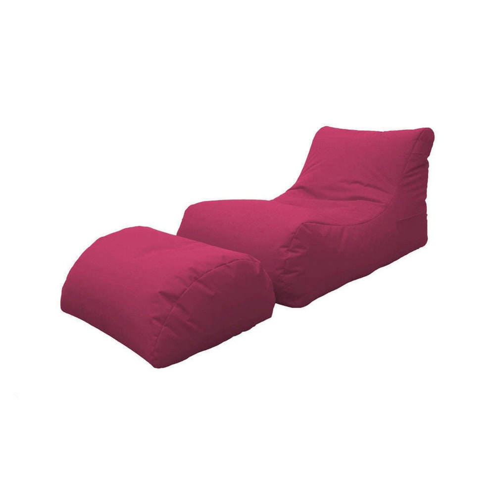 Pouf Alton, Forme Sac, 120x80x60h cm, Rose Fuchsia