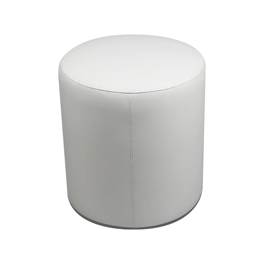 Pouf Lisboa, forme cylindrique 40x40x42h cm Blanc