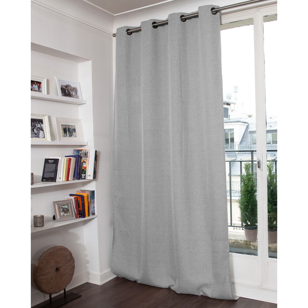 Rideau thermique occultant Oeillets Gris MC733 130L x 260H