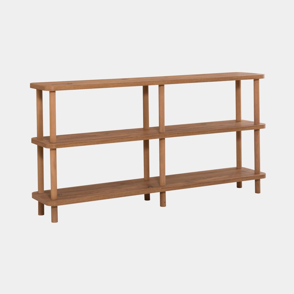 Console 2 niveaux 150x35x74,9 cm en décor naturel - arkea