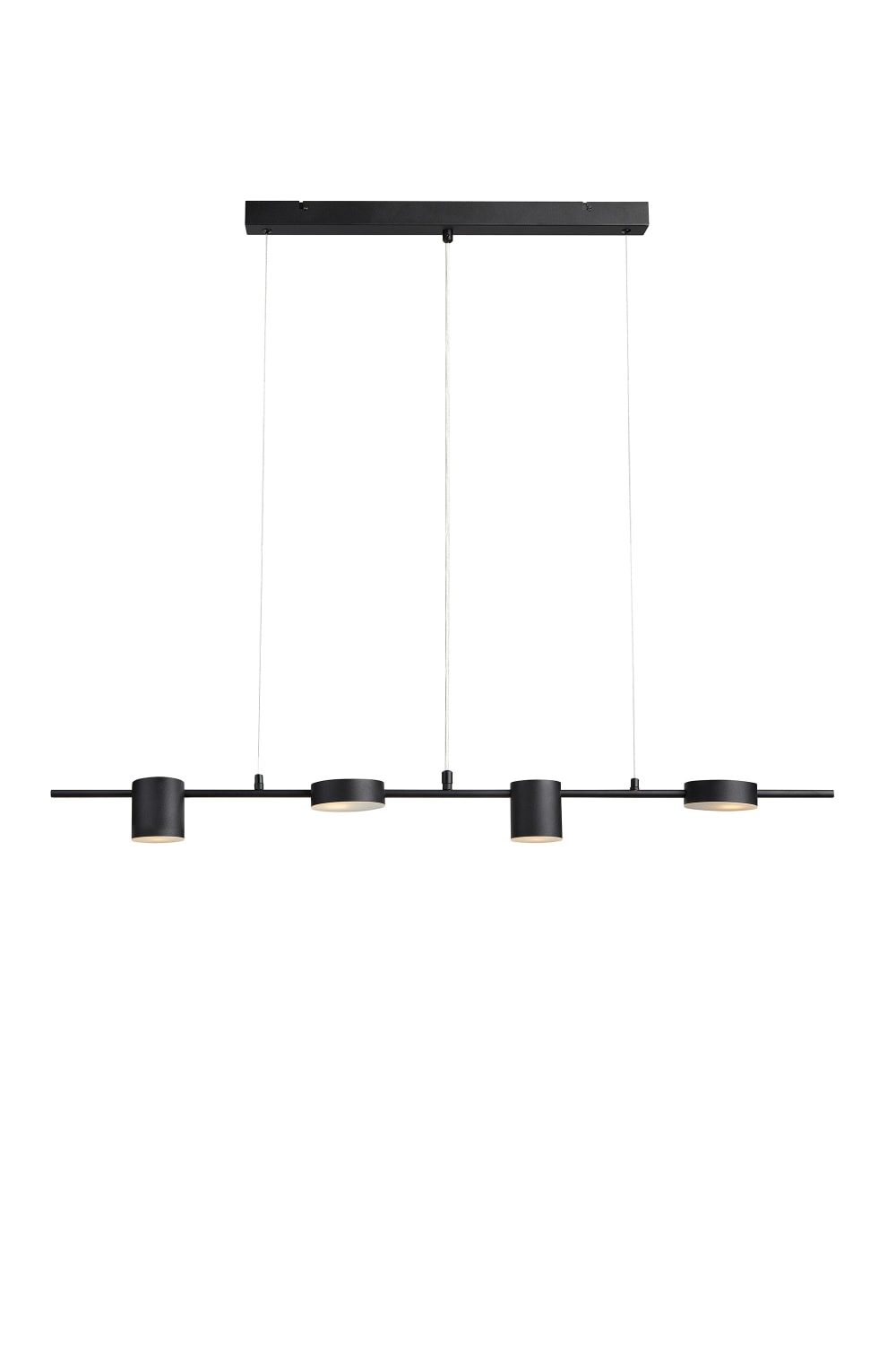 Suspension 4 spots G9 noir mat métal 4x7W max - Markslöjd - Row