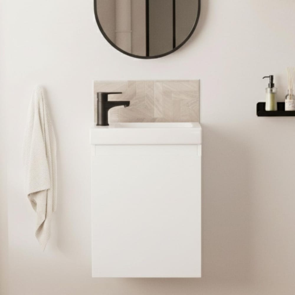 Meuble lave-mains LISA + robinet noir