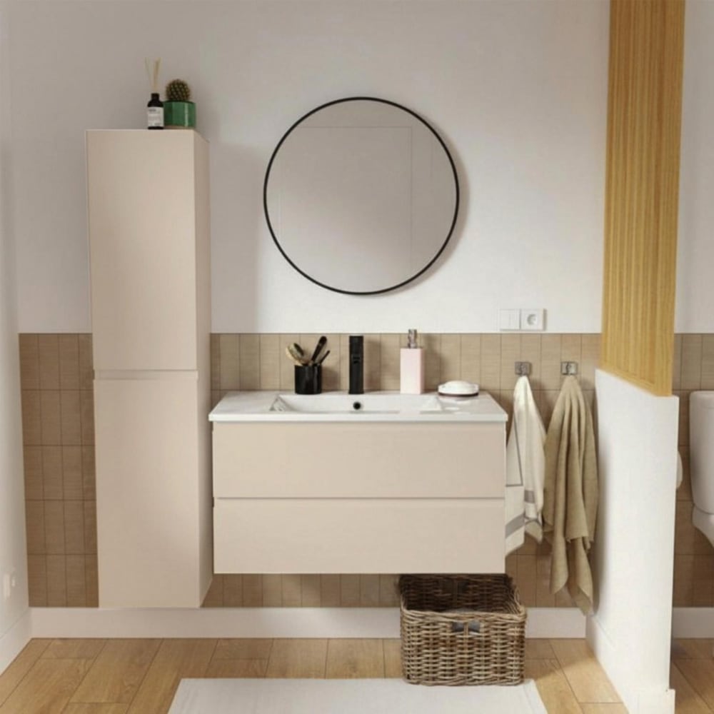 Ensemble meuble simple vasque SORRENTO 80cm