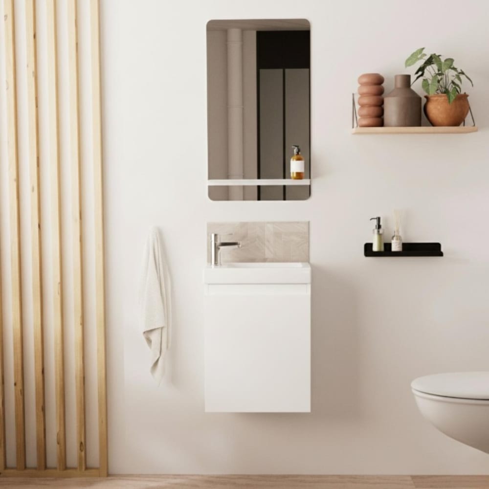 Meuble lave-mains LISA + miroir tablette