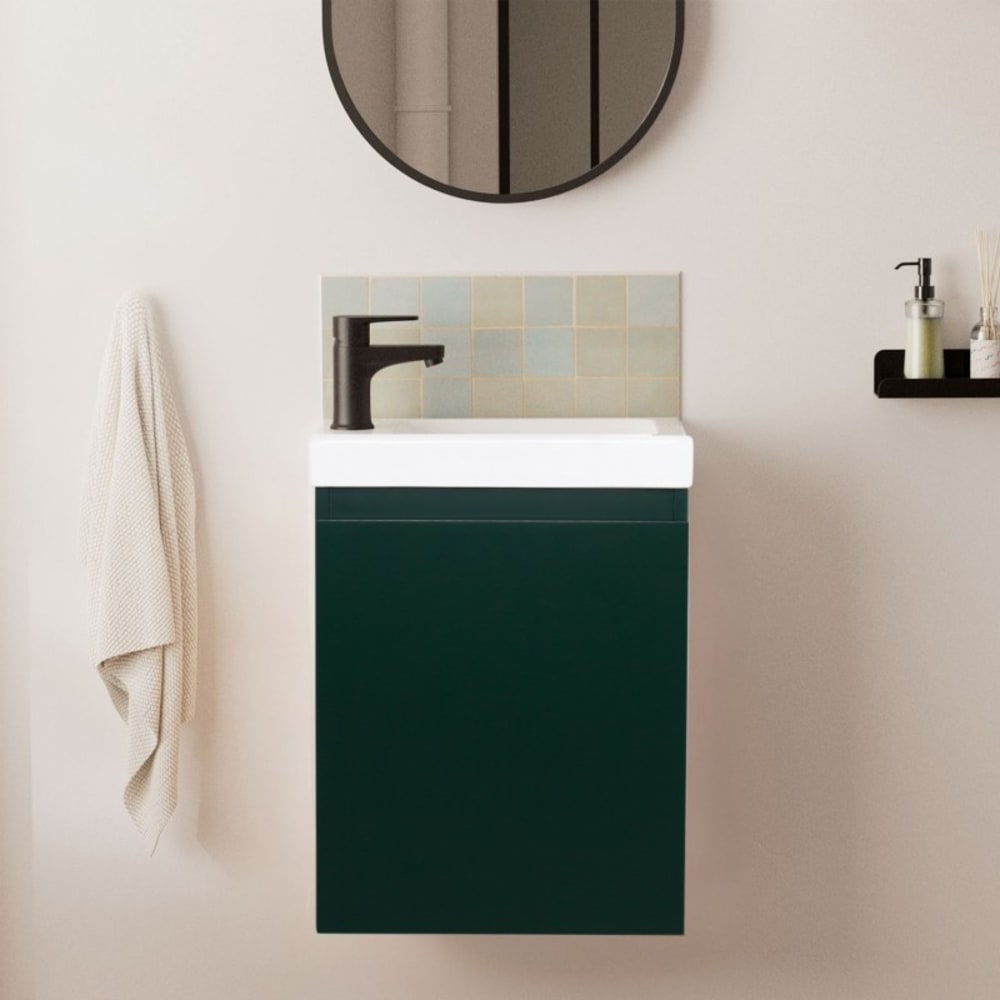 Meuble lave-mains LISA + robinet noir