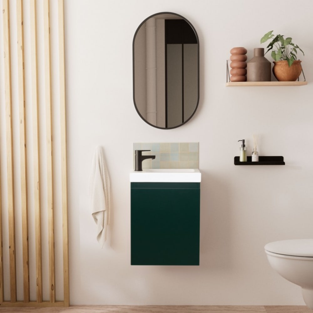 Meuble lave-mains LISA + miroir ovale