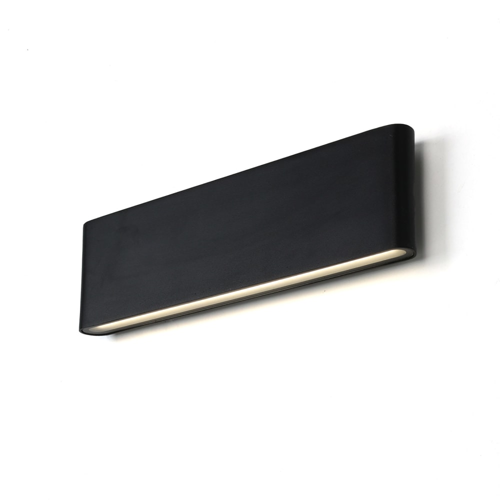 ALPINALUZ Aplique LED Exterior/Interior 20W 4000K IP54 Negro Aluminio Rectangular 300 mm, Luz Arriba y Abajo
