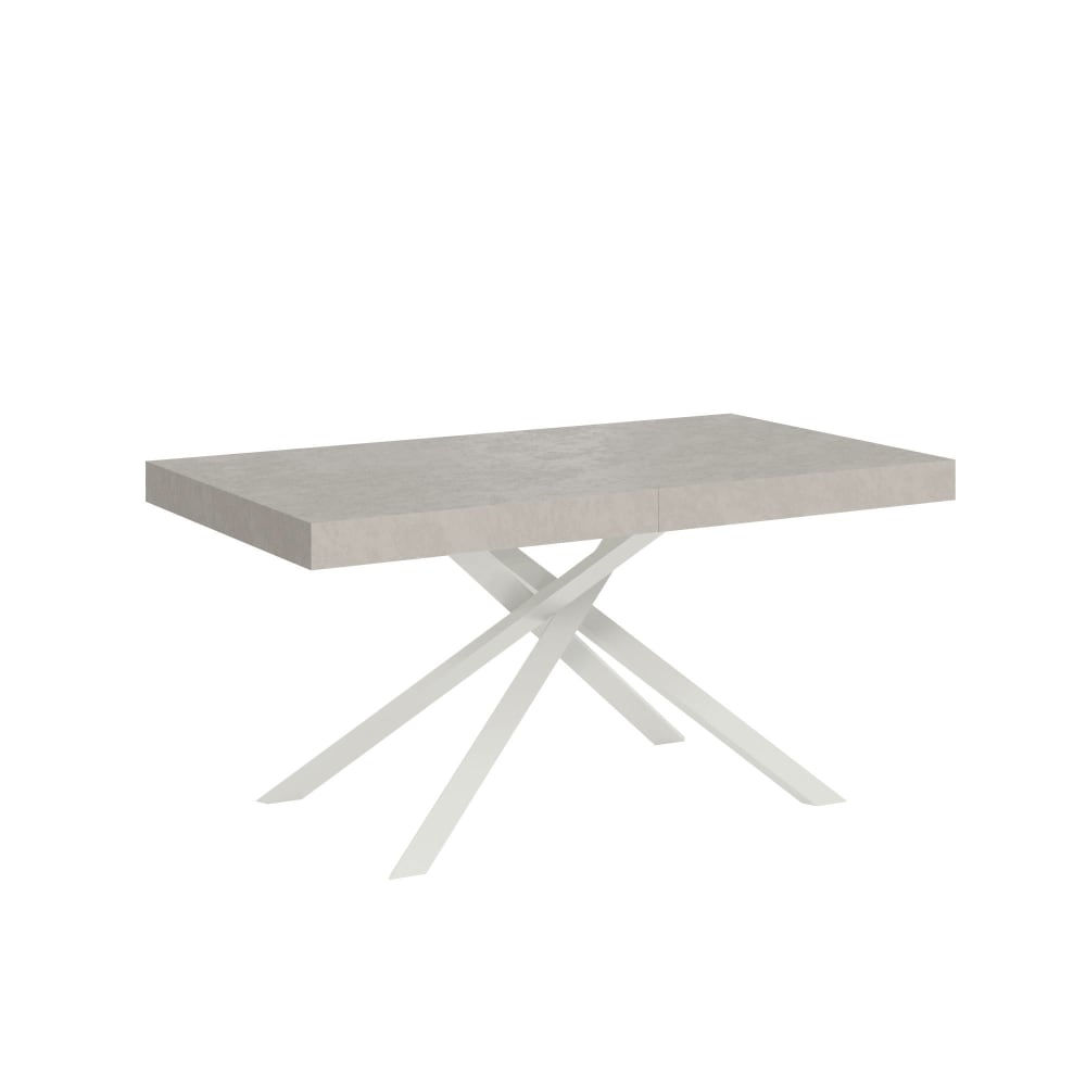 Table Extensible 160/420x90 Cm Karida Cachemire Pieds Blancs