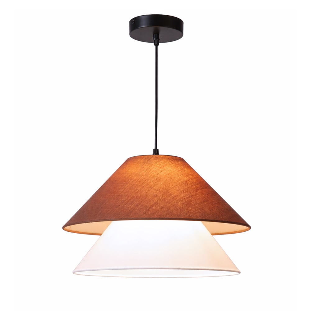 Suspension en tissu 40cm Design élégant, douille E27, hauteur réglable "SIENA"