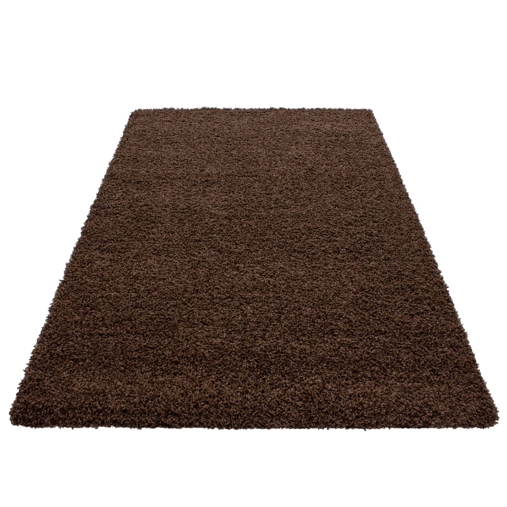 Tapis intérieur à poils longs marron-160x230