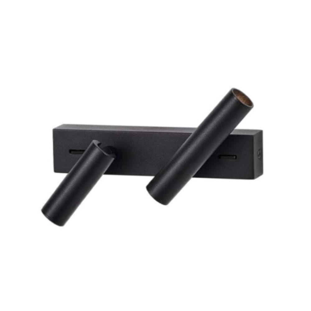 Applique noire géométrique double liseuse orientable - Elenka