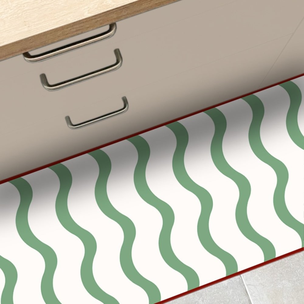 Tapis antidérapant - Rivela - vinyle - int./ext. - Vert - 50x120cm