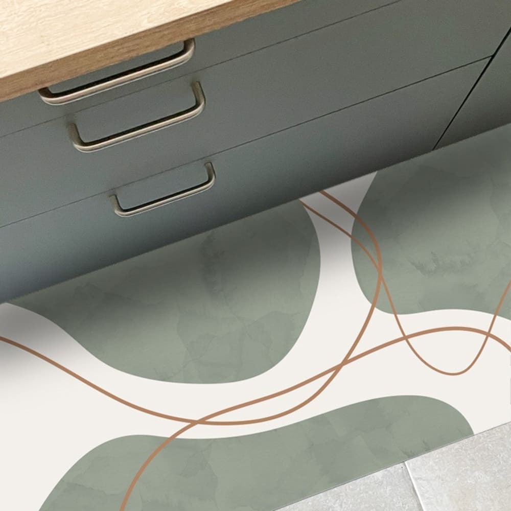 Tapis antidérapant - Organique - vinyle - int./ext. - Vert - 50x200cm