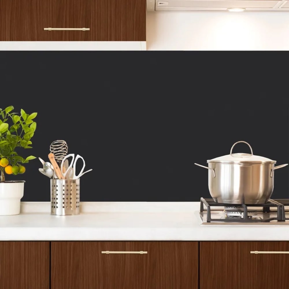 Crédence cuisine en aluminium - effet ardoise gris RAL7016 - 360x50 cm (en 3 bandeaux)