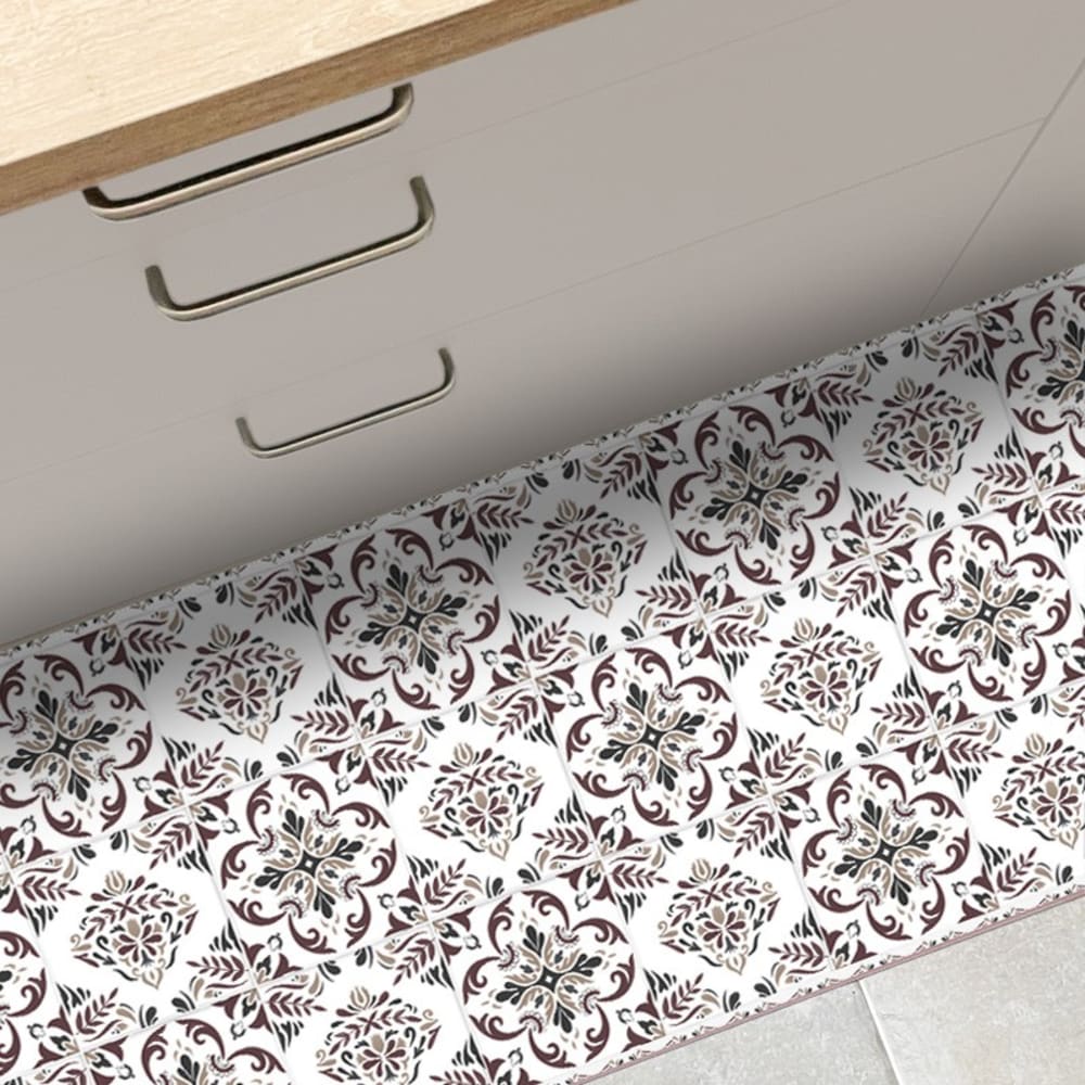 Tapis antidérapant - Agathe - vinyle - int./ext. - Multicolore - 50x200cm
