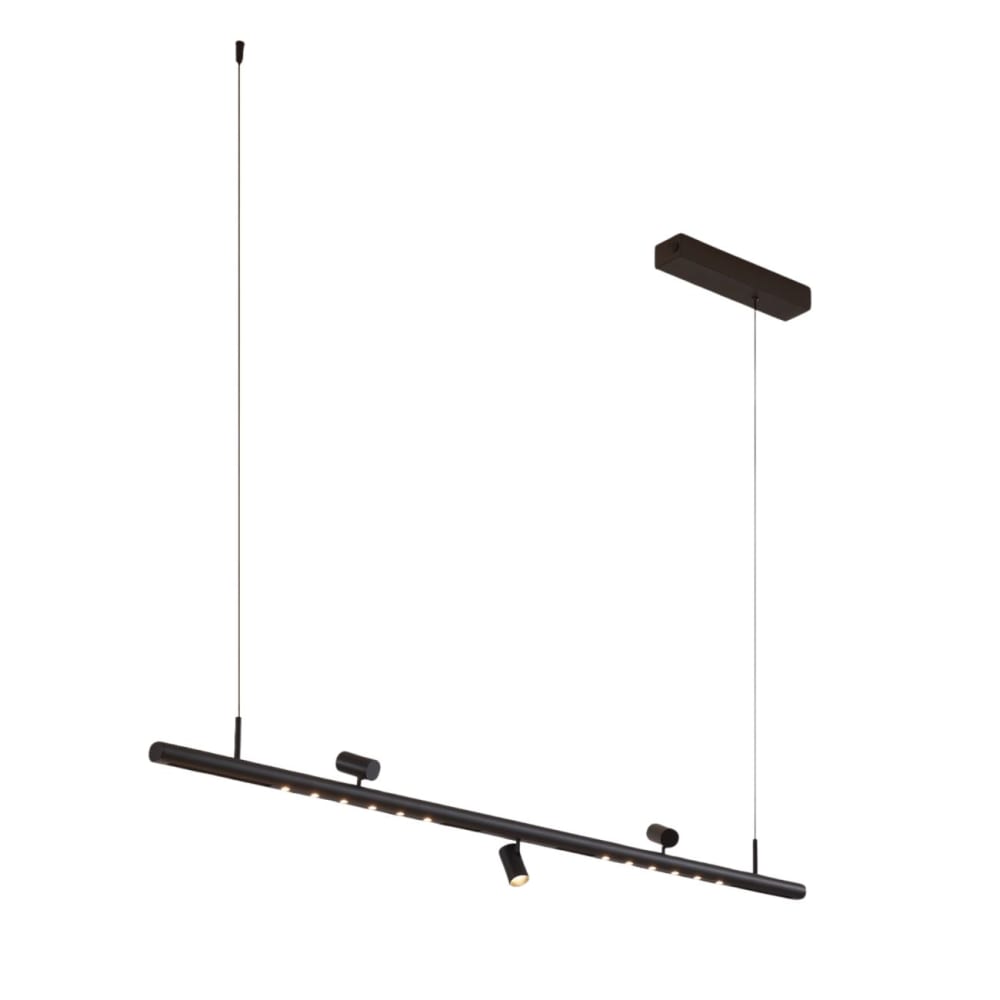 Suspension noire système magnétique 3 spots et 2 profilés LED 27W - Lyne
